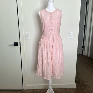 Pink eyelet dress